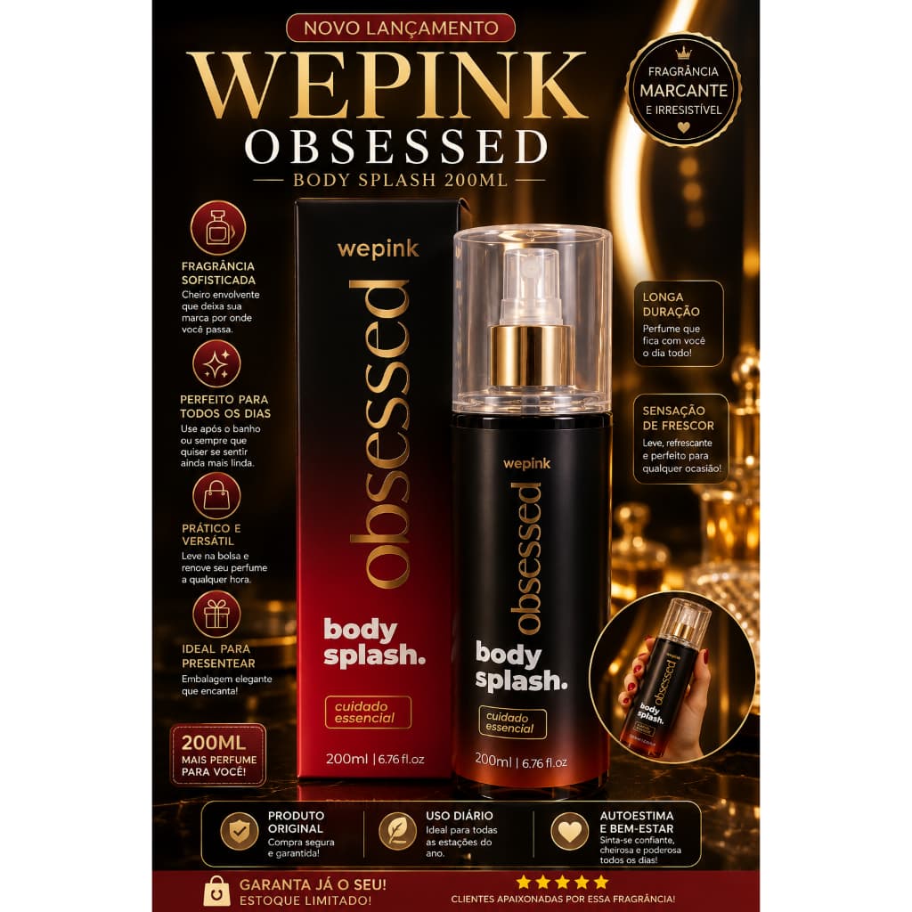 ✨ BODY SPLASH WEPINK 200ML – PERFUME FEMININO