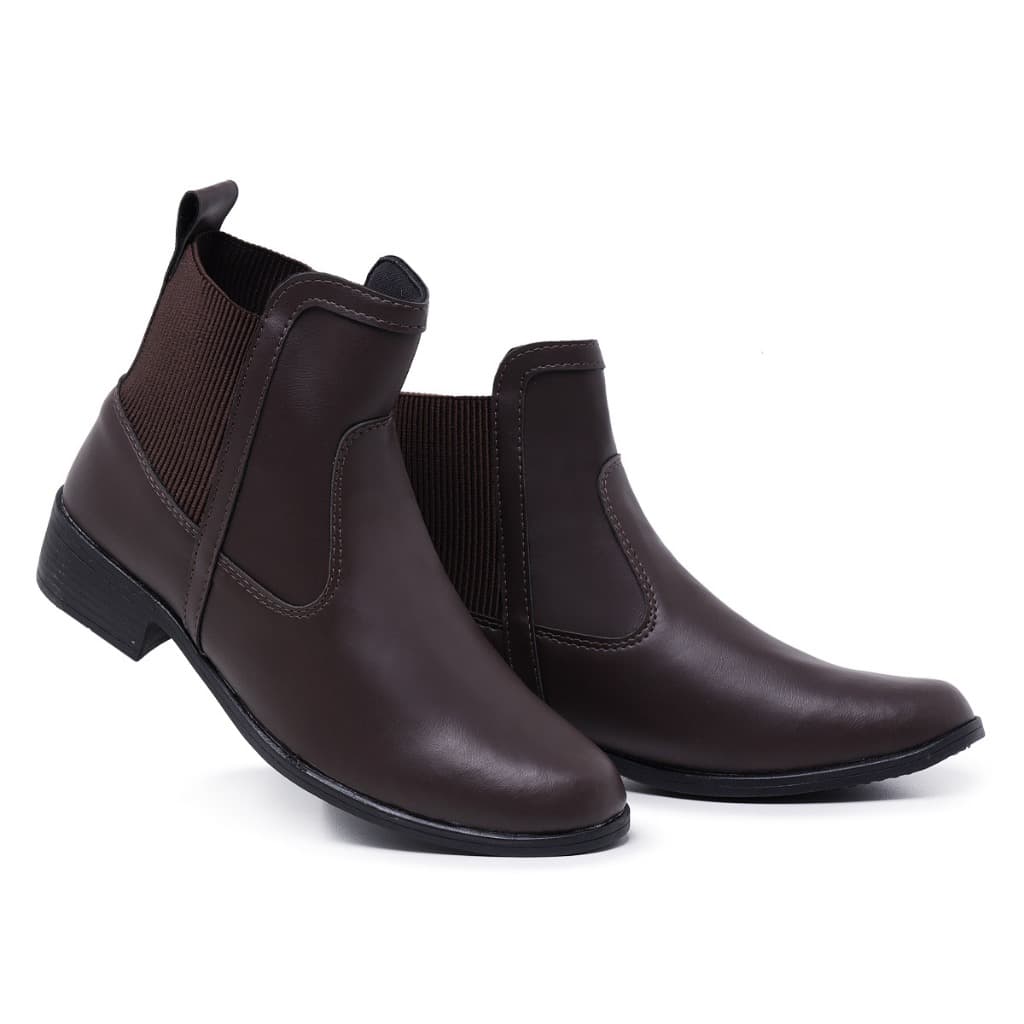 Coturno Feminino Montaria 11212 Marrom Cano Baixo Com Elástico Casual Schiareli
