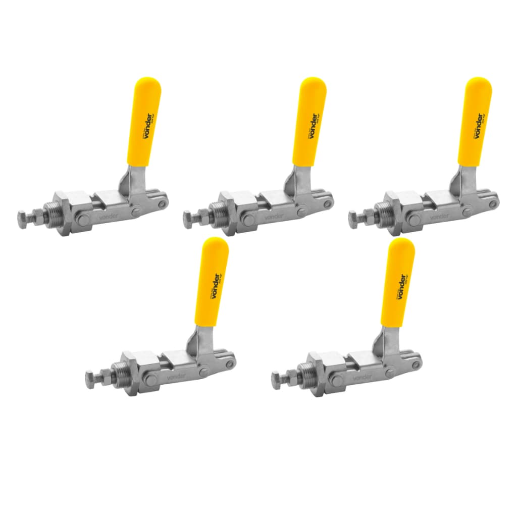 Kit 5 Grampos De Aperto Rápido Tipo Torpedo, Gtpv 300 Vonder