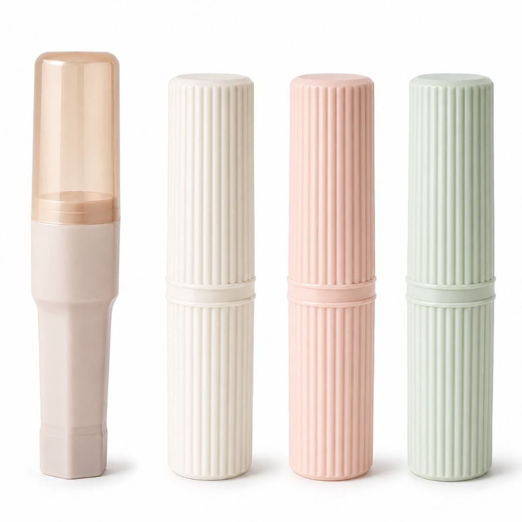 Estojo Porta Escova De Dente / Creme Dental Portátil Plástico Viagem Bolsa PRONTA ENTREGA! (ENVIO CONFORME ESTOQUE!)!