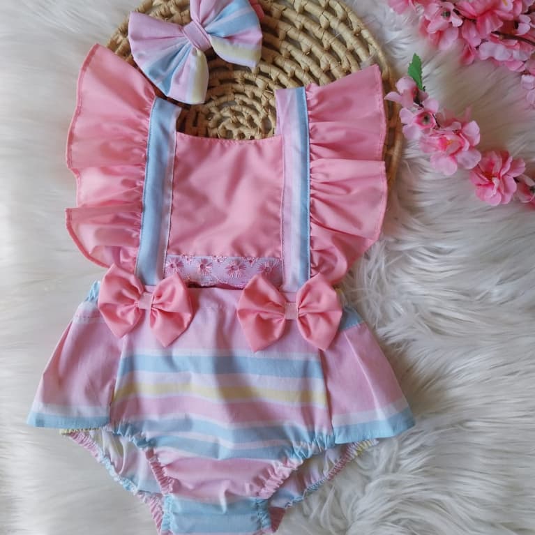 JARDINEIRA ROMPER INFANTIL CHUVA DE BENÇÃOS