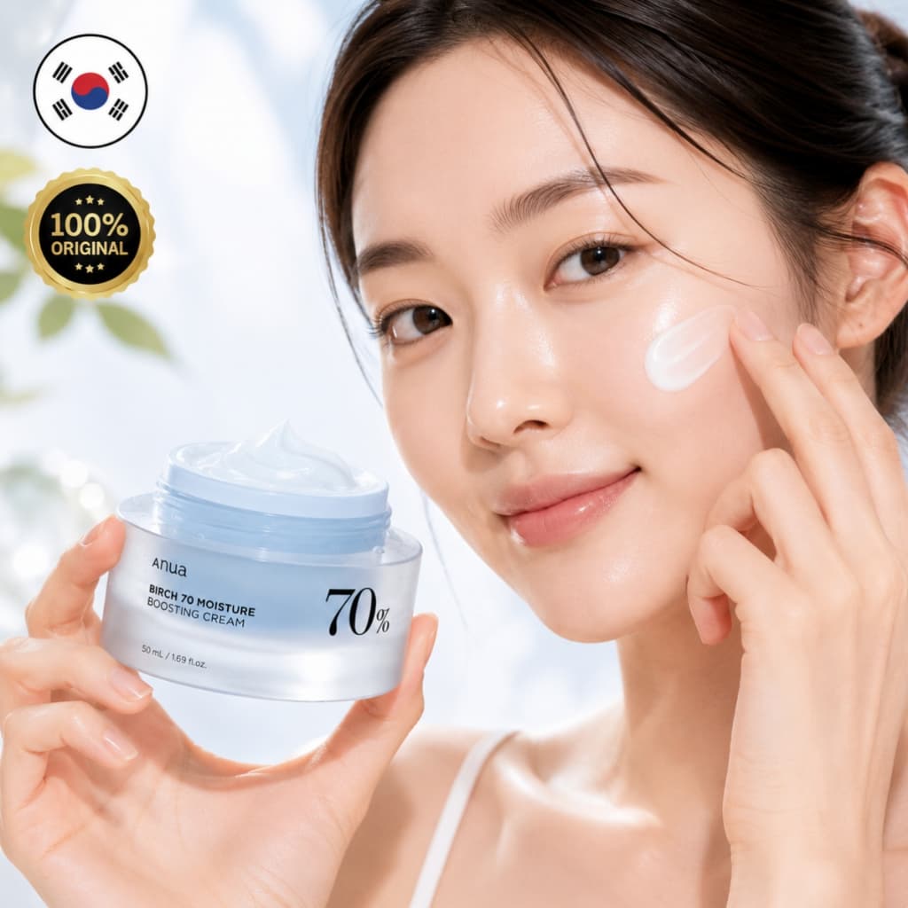Anua Birch 70 Moisture Boosting Cream Creme Hidratante Facial Coreano 50ml K-Beauty Original