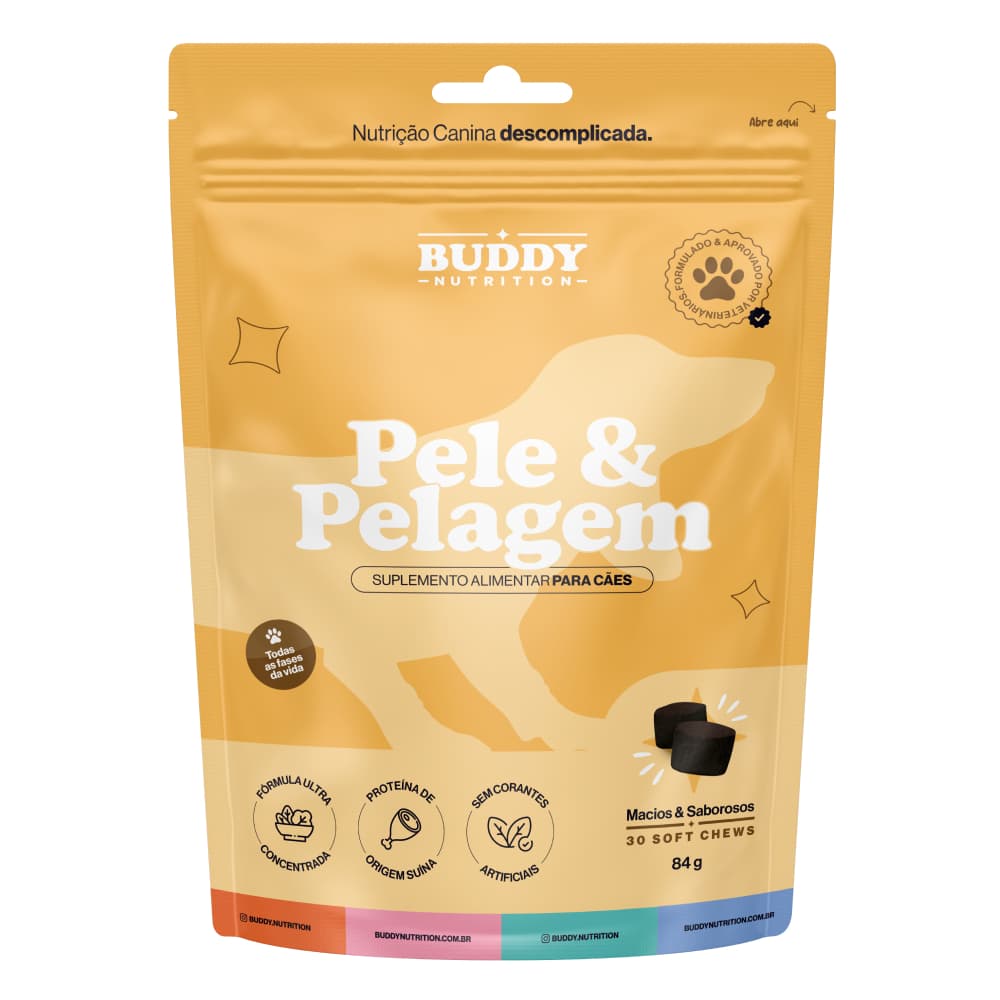 Suplemento Cães Buddy Nutrition Pele e Pelagem 84g
