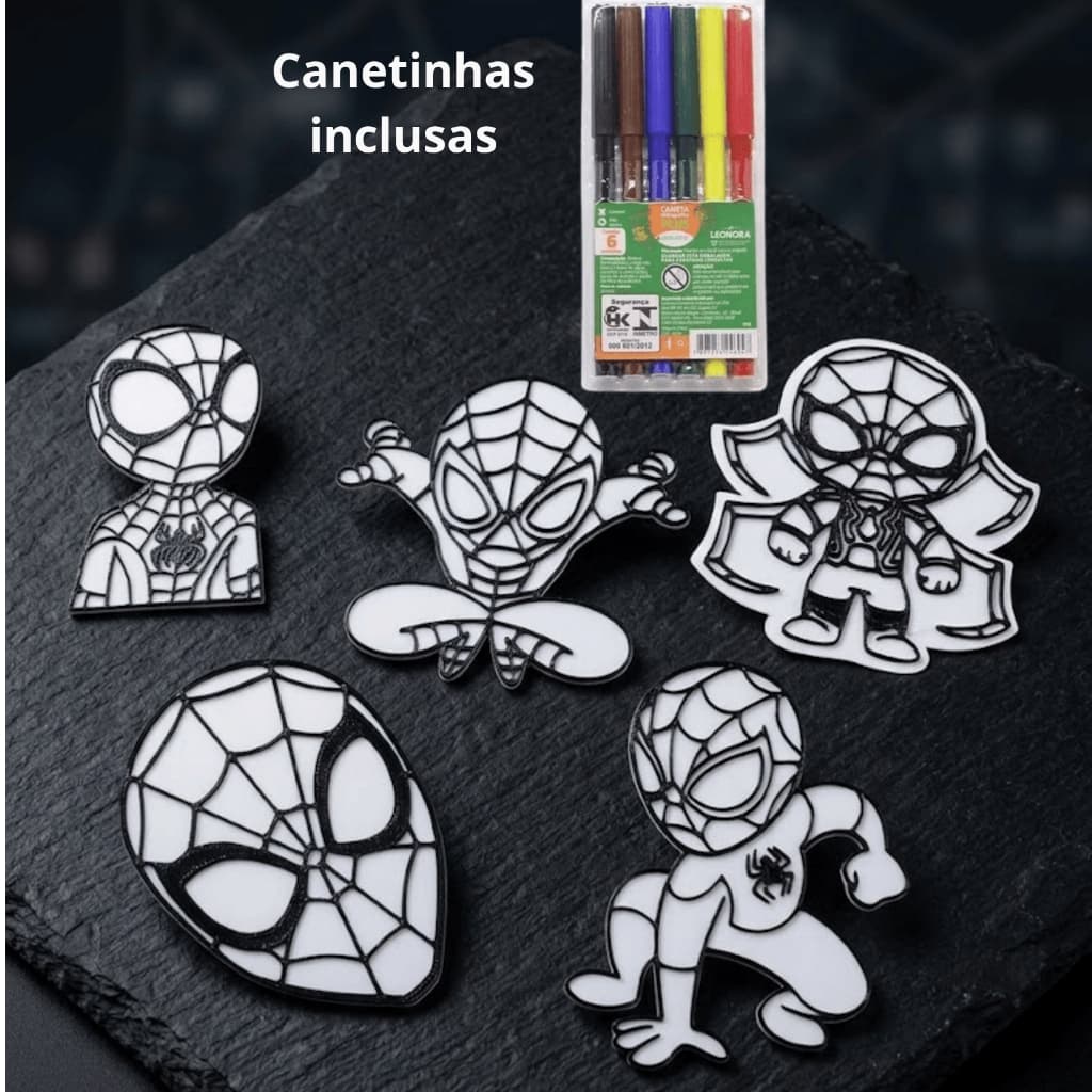 Kit Pintura Infantil Lavável 8 Peças com Canetinhas Presente Criança