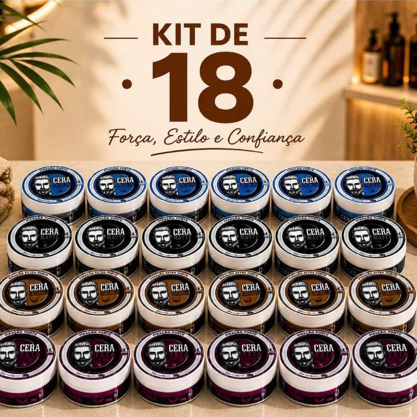 Kit Com 18 Pomadas/Ceras Caramelos Modeladoras  Para Cabelo Two Brothers 150G - ENVIO IMEDIATO