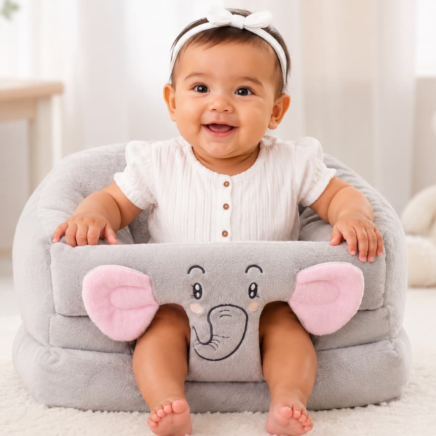 Assento De Bebê e Cadeirinha Sofázinho Multiuso Estofada Menino e Menina