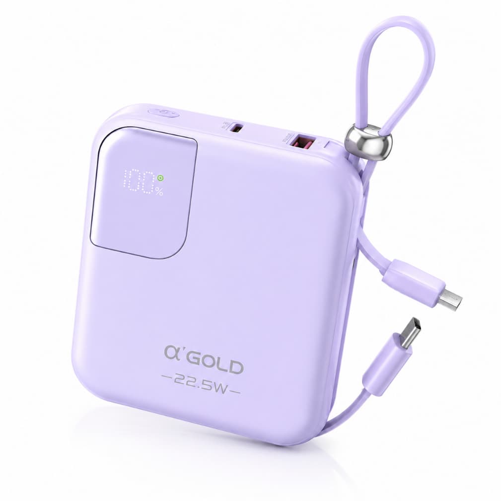 Power Bank Gold 10.000mAh Carregador Portátil Turbo USB Bateria Externa de Alta Capacidade