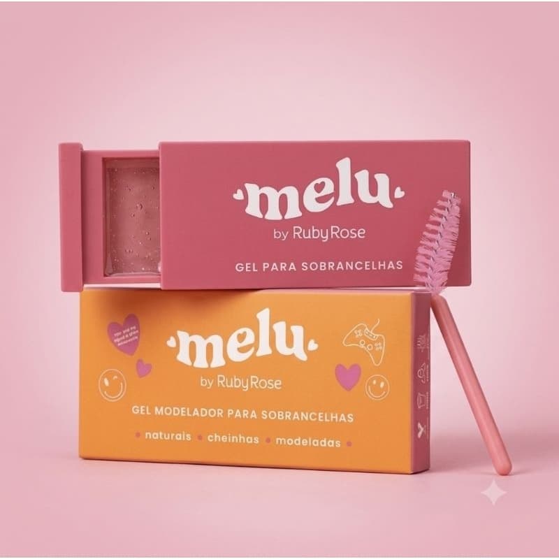 Gel Modelador para Sobrancelhas Ruby Rose Melu 10g - Resistente à Água e Secagem Rápida