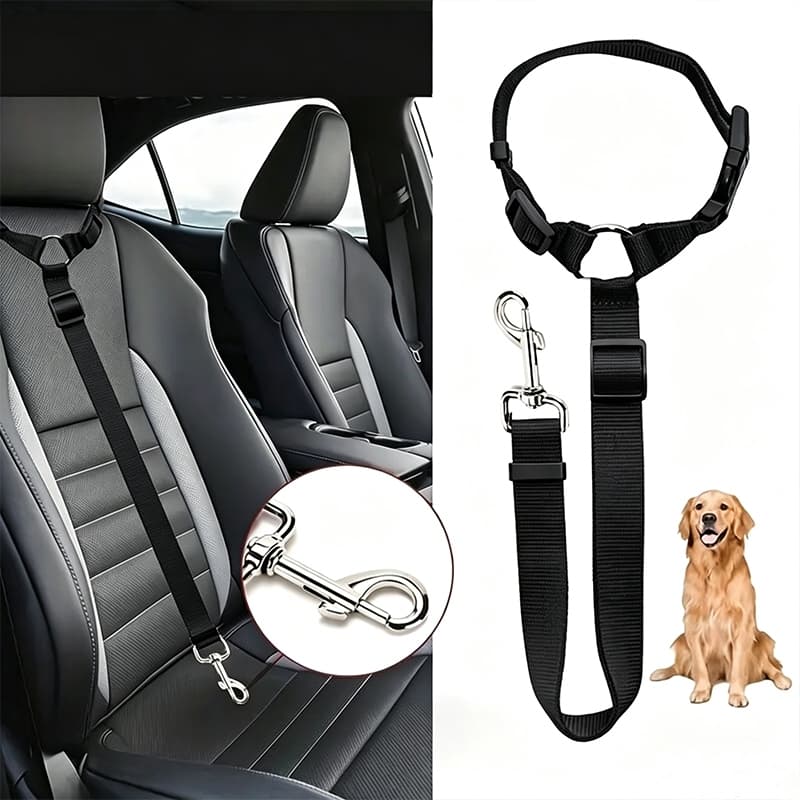 Cinto de segurança para cachorro pet carro ajustável e seguro