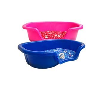 Cama Plástica Para Cachorro e Gato Tamanho GG Confortável com Almofada Cores Sortidas Resistente Fácil Limpeza
