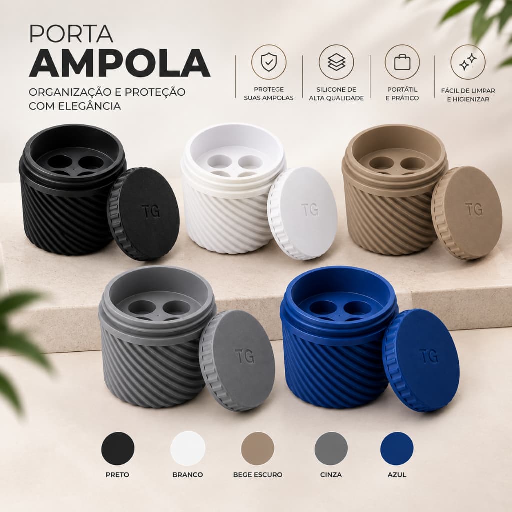 Porta Ampolas TG – 4 Ampolas – Estojo Organizador Ampolas