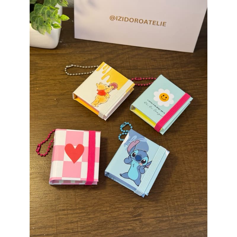 Chaveiro Post-It | Bloquinho | Stich | Snoopy | Pooh | Capivara | Flor