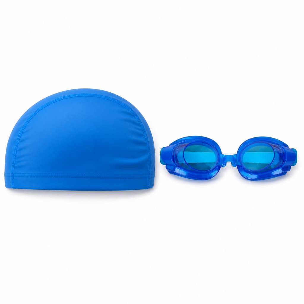 Kit Natação Infantil com Óculos e Touca para Piscina e Aulas