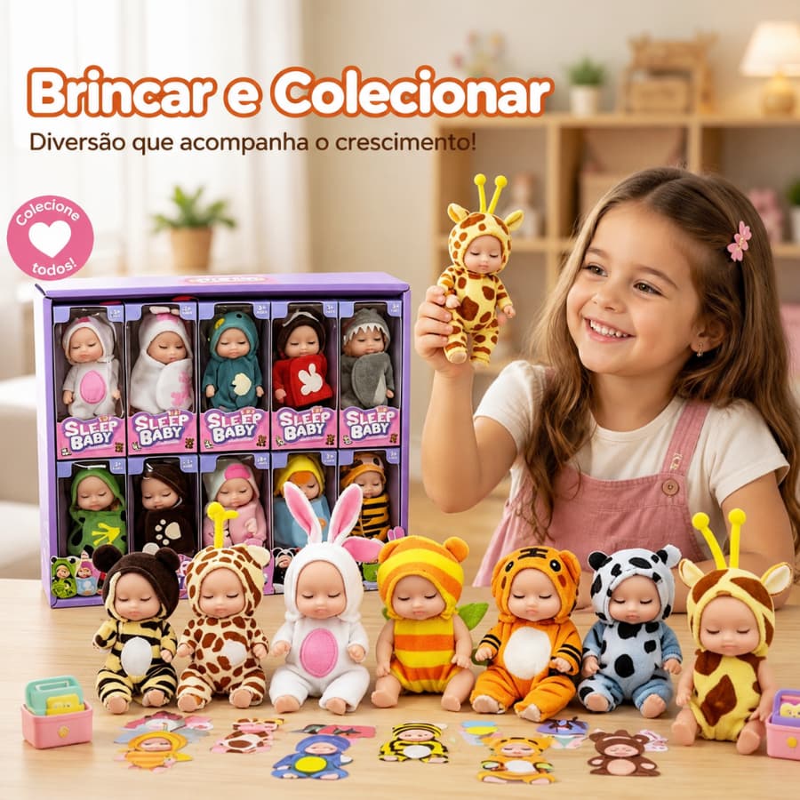 Boneca Baby Cute Bebes Articulados Mini Bonecas Reborn