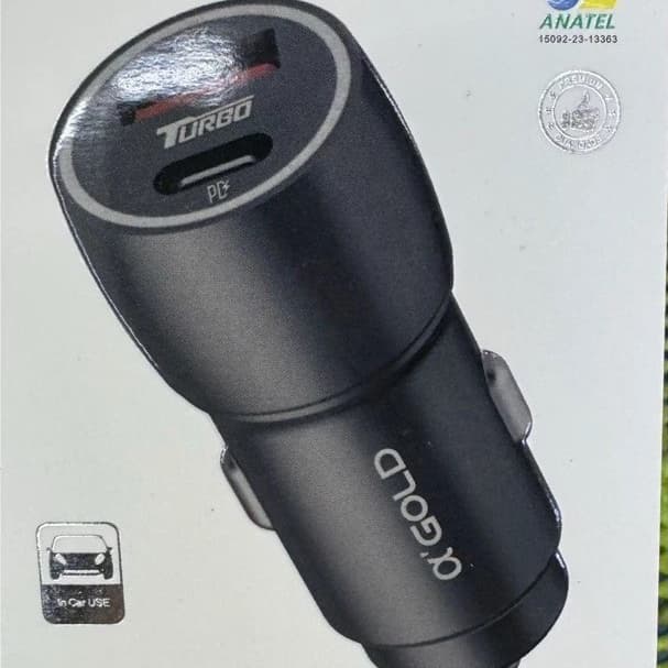 Carregador Veicular Turbo Gold 60w 9.1a Agold Cj13-4 Adicionar aos favoritos---com cabo