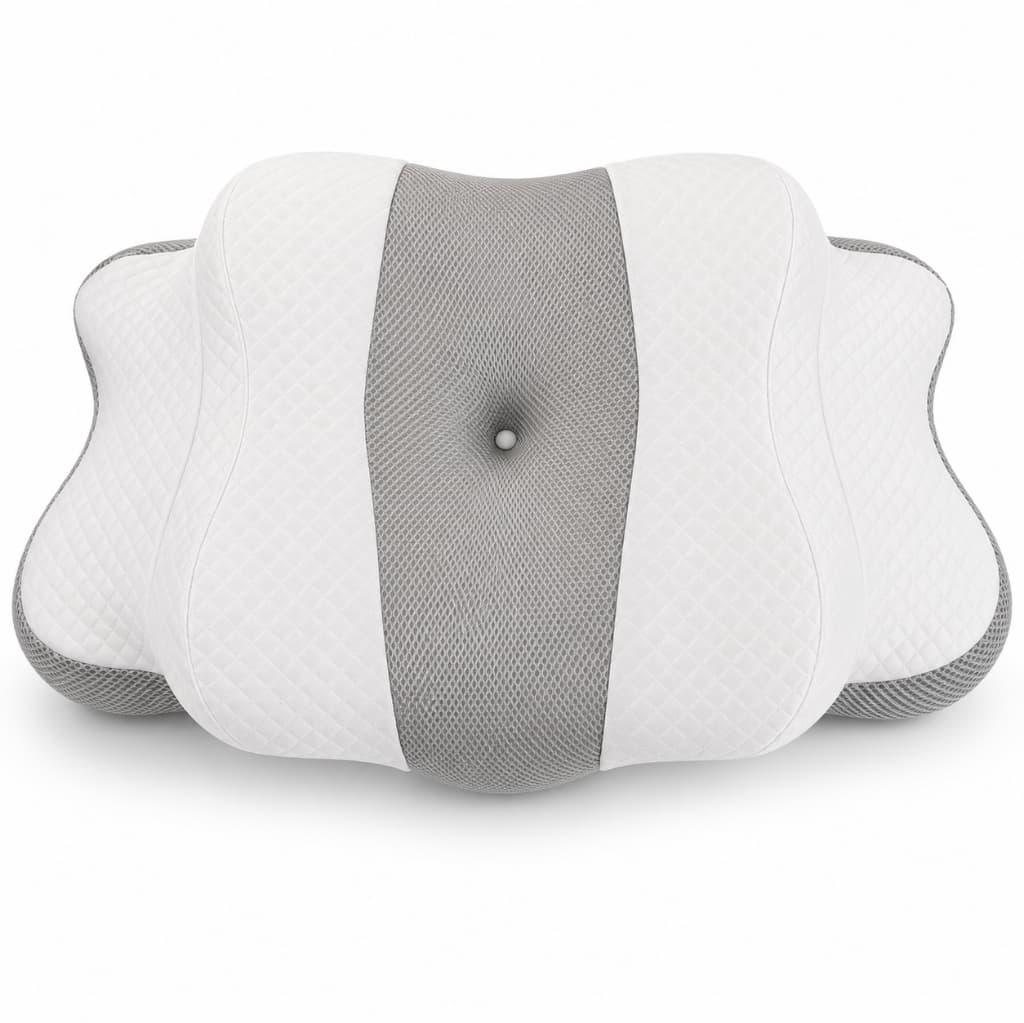 Travesseiro Cervical Ergonômico de Memória | Suporte para Pescoço e Coluna | Almofada Ortopédica para Dormir de Lado