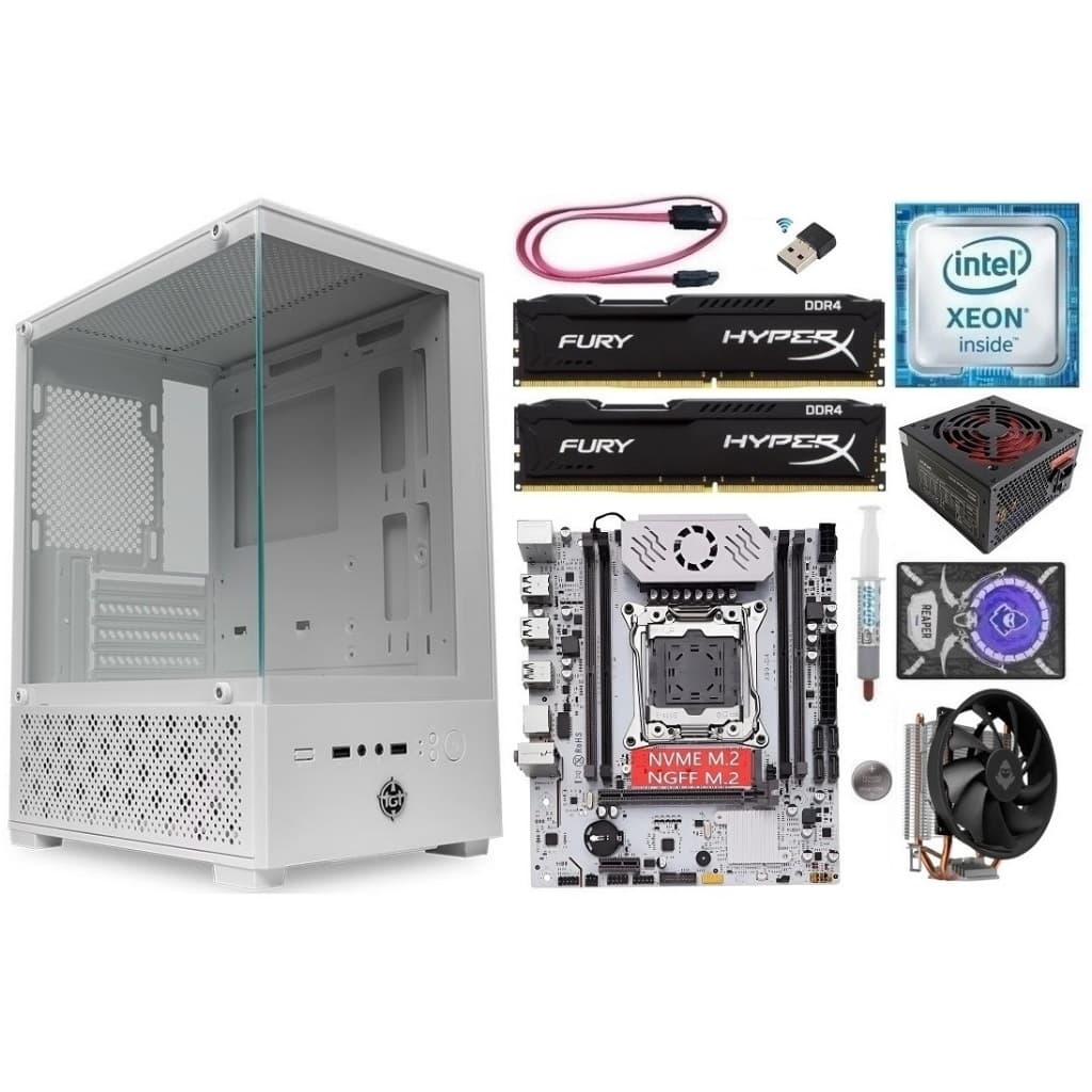 Kit Gamer X99 Xeon E5 2660 v3/ 8GB-16GB DDR4/ Gabinete + Fonte 500w + SSD + HD