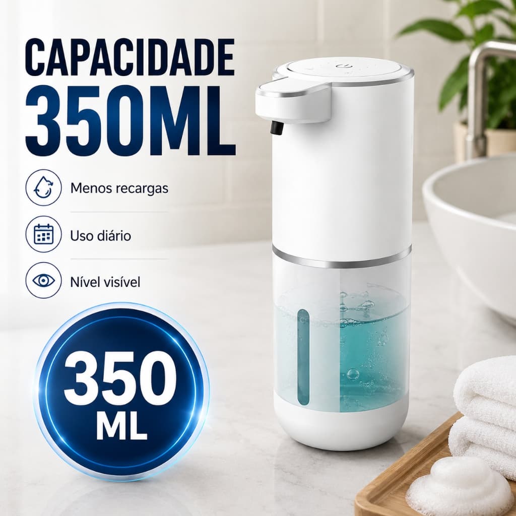 Saboneteira Dispenser Automático Sensor Infravermelho Para Sabonete Líquido Detergente Espuma