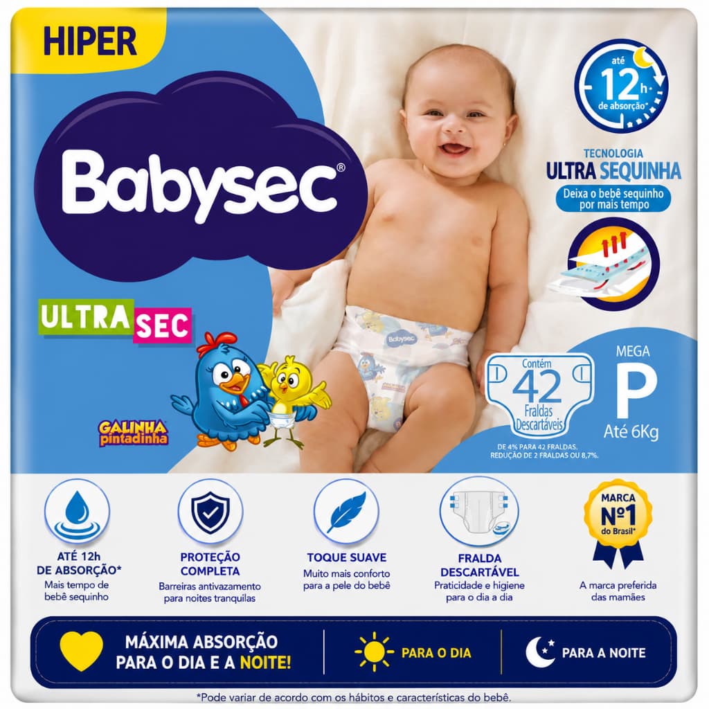 Fralda Babysec Mega P 42 Unidades