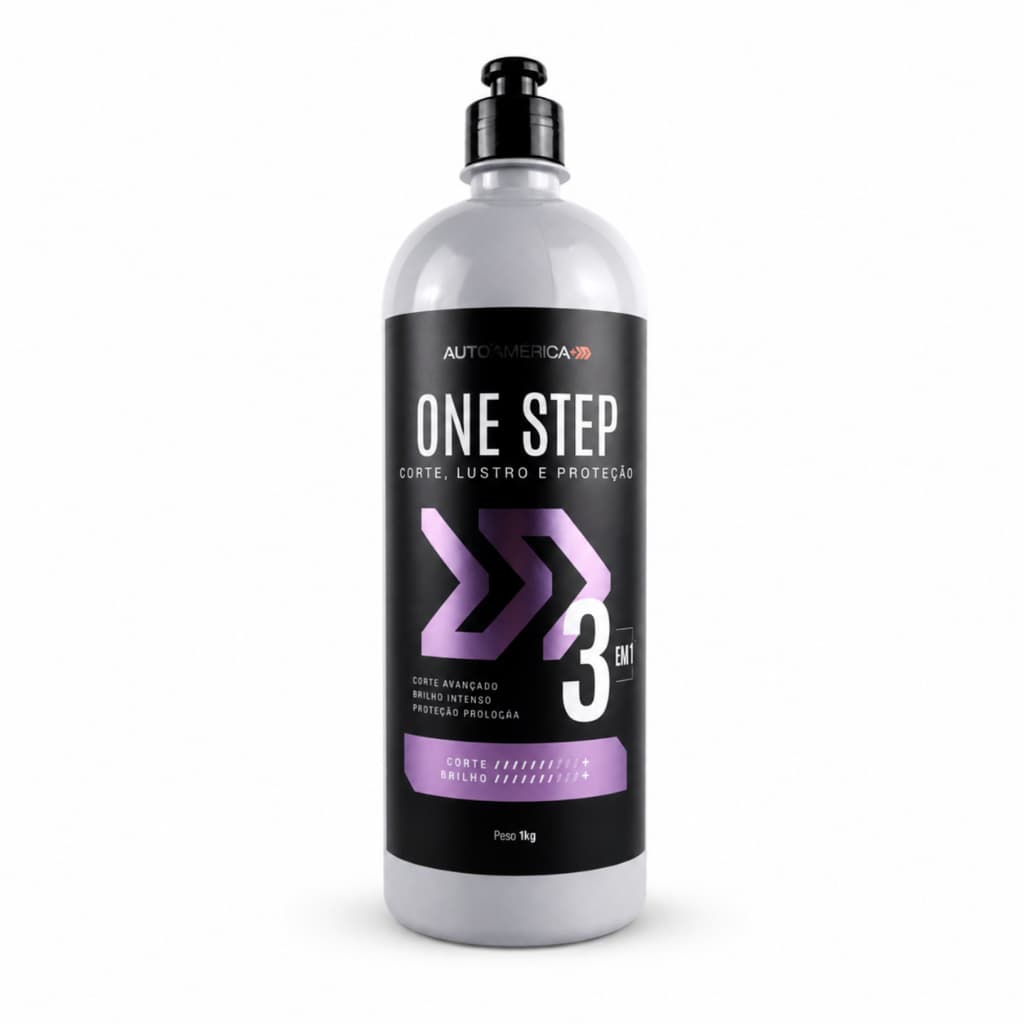 Composto Polidor One Step 3 em 1 Autoamerica 1kg Corte Refino Lustro Proteção Massa de Polir