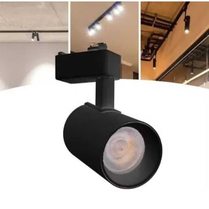 Spot Para Trilho Eletrificado Preto Led 7w 3000k ou 6000k