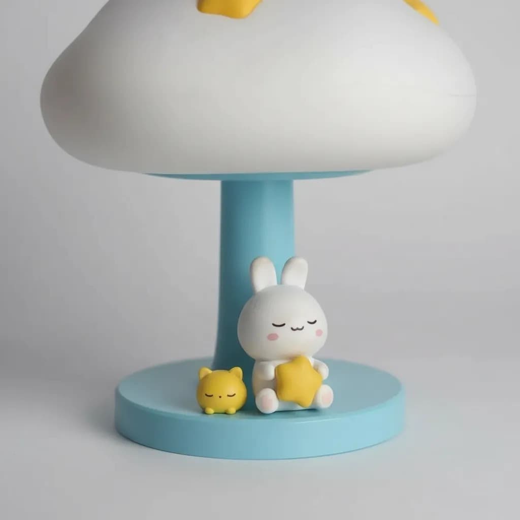 Luminária Infantil Cogumelo Coelho Led Mesa Quarto Bebê Luminária Infantil Cogumelo Coelho Led Mesa Quarto Bebê Luminár