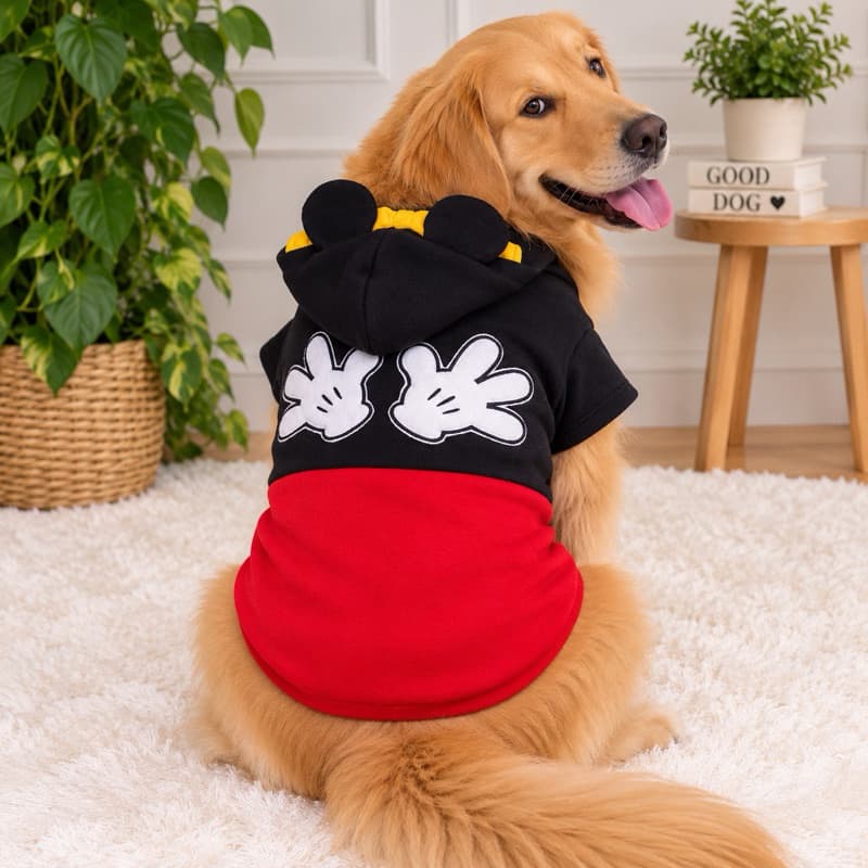 Casaco Moletom Pet para cachorro Mickey Roupa de Frio Casaco Quentinho Blusa Inverno Roupinha Pet Fofa Moda Pet fantasia