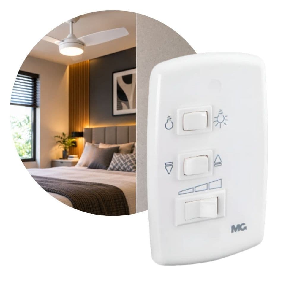 CONTROLE PARA VENTILADOR DE TETO COM CAPACITOR 220V MARGIRIUS