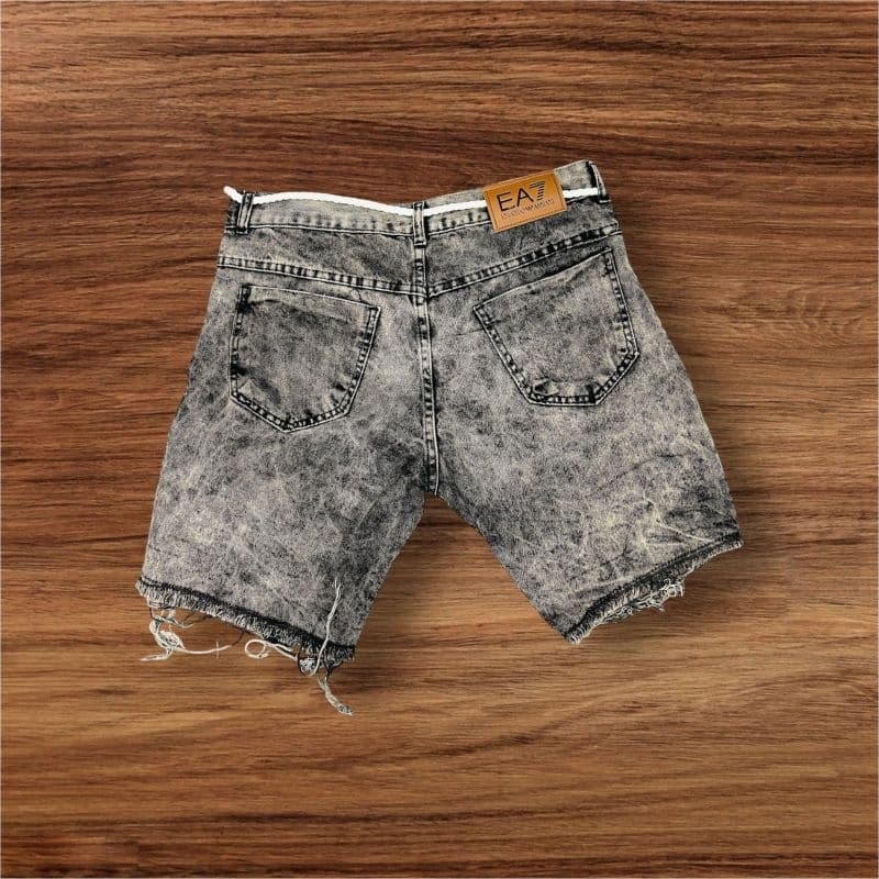 BERMUDA JEANS MASCULINA ESTILO JOGADOR PREMIUM ORIGINAL TRADICIONAL CURTA LUXO E EXCLUSIVIDADE COM DETALHES DE DESTROÇO