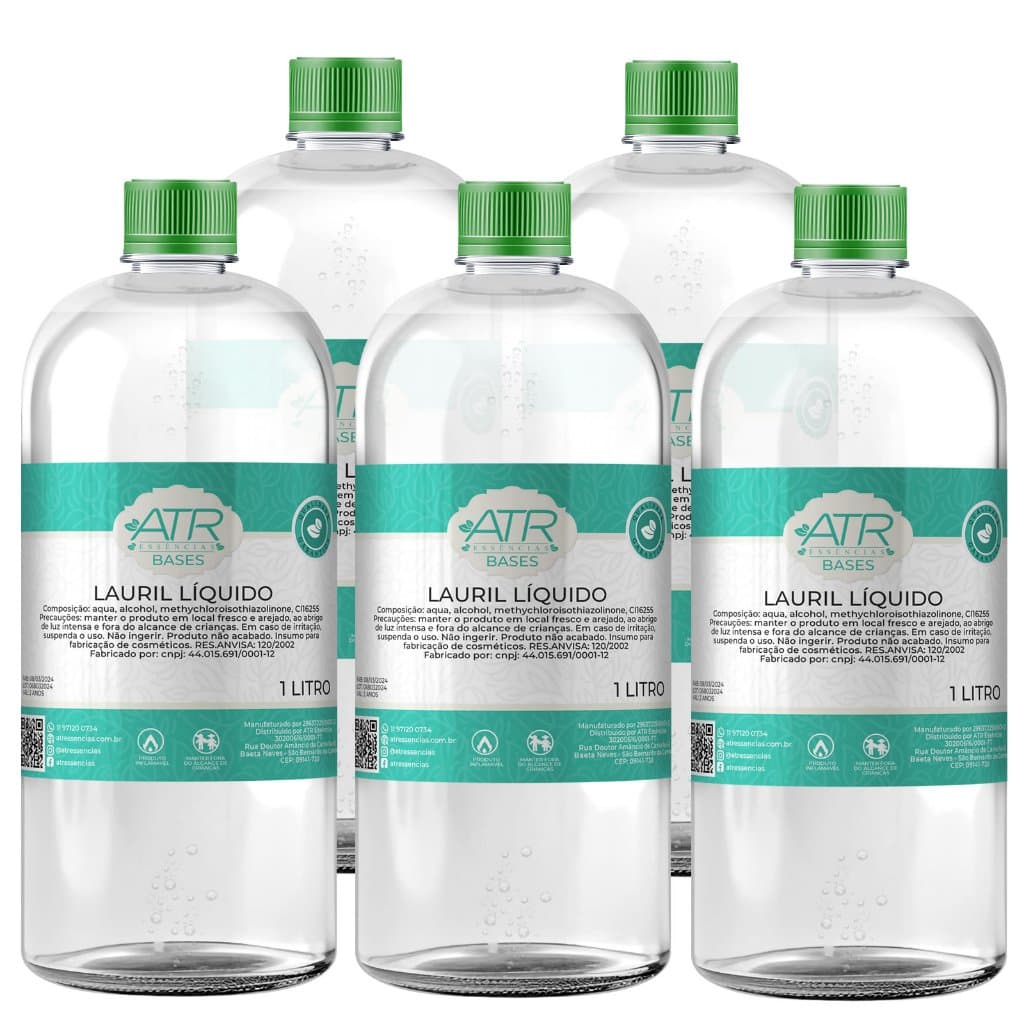 Lauril Líquido Agente Espumante Desengordurante Tensoativo Para Cosmetico Sabonete ATR 1 Litro
