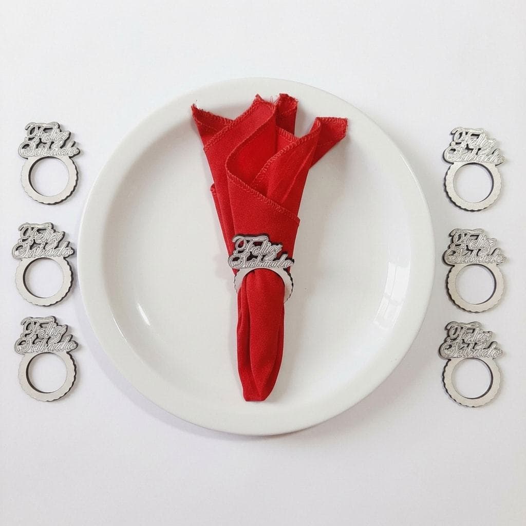 Porta Guardanapo Feliz Sábado Decorativo Casa E Decoração Mdf Vermelho
