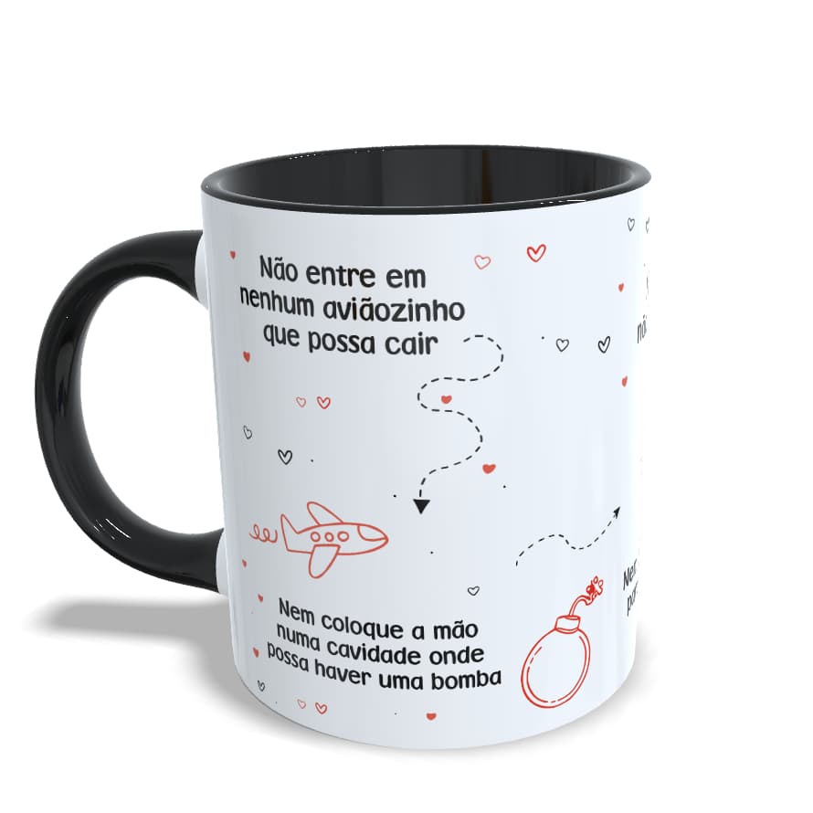 Caneca Grey’s Anatomy Frase do Aviãozinho 325ml – Presente para Fã da Série | Porcelana ou Plástico Premium