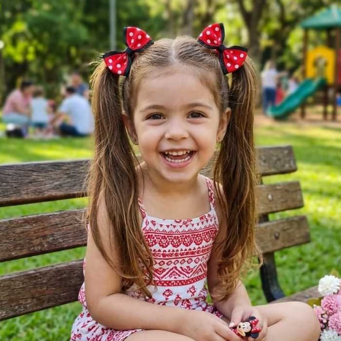 Parzinho de Laços Minnie Vermelha Par Laço Infantil Minnie Temático Minnie Laço Para Menina Presilha Antideslizante