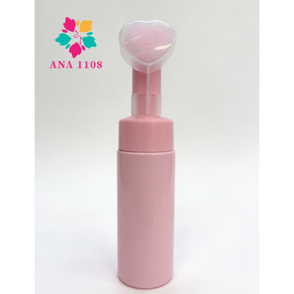 GGUAN PUMP  COM ESCOVA DE SILICONE PARA LIMPEZA FACIAL SKINCARE 100MLRosa E 150MLRosa/Branco