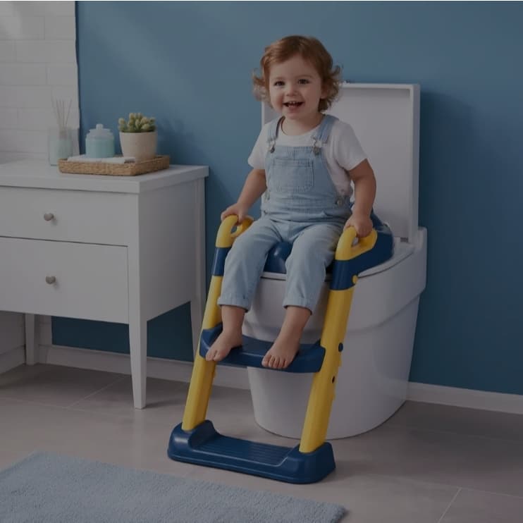 Assento Redutor Infantil  Escada Vaso Sanitário Troninho Bebê Almofadado Desfralde Antiderrapante