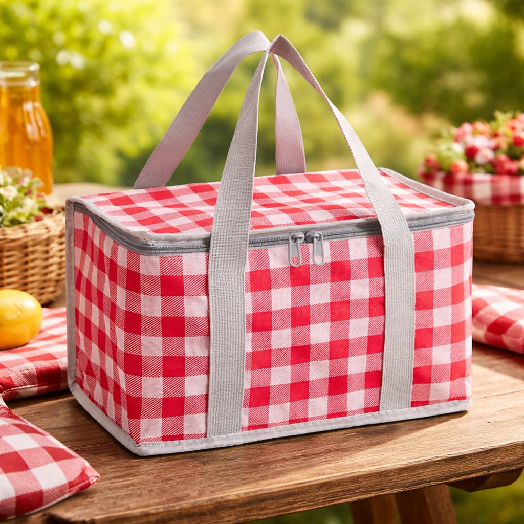 Bolsa Térmica para Piquenique Impermeável Dobrável com Zíper | Mantém Alimentos Quentes e Frios