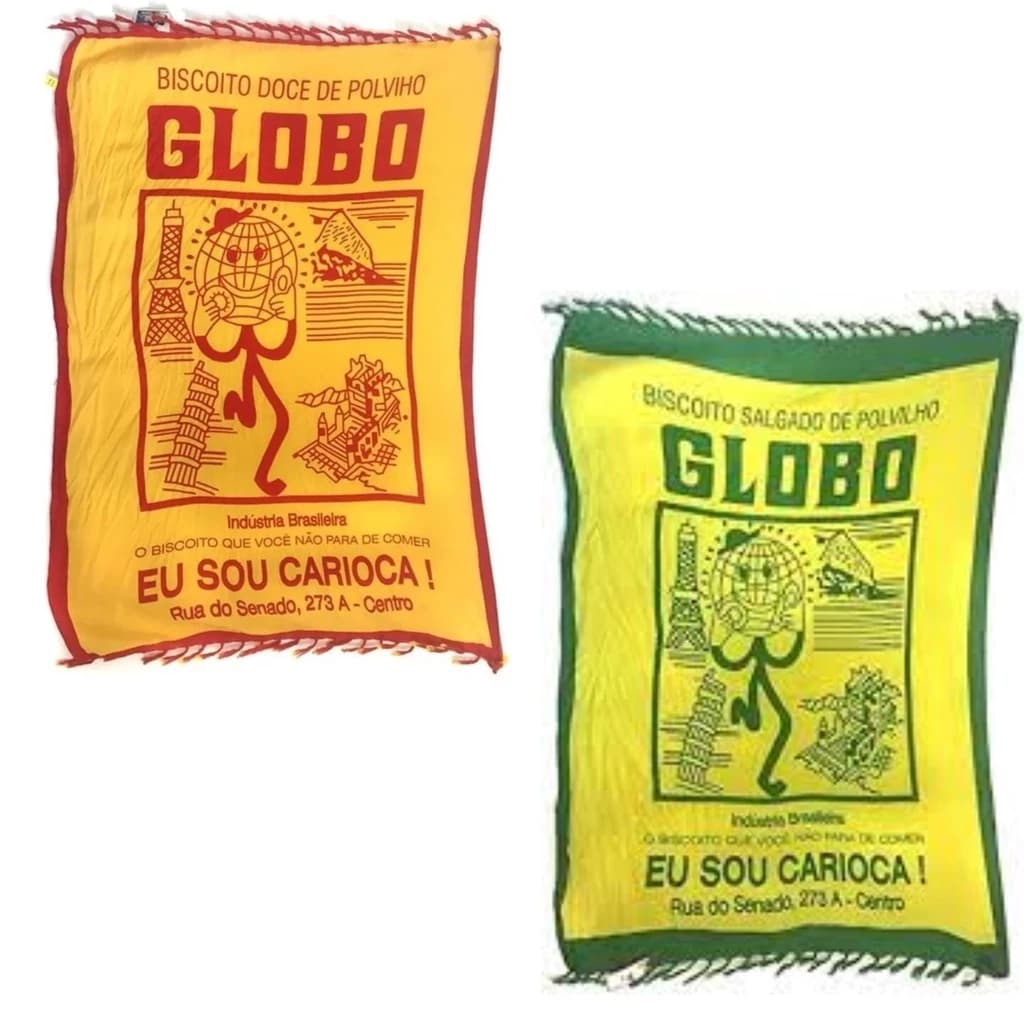 Kit Canga + Bolsa Praia Biscoito Globo Polvilho Carioca Doce Salgado em Viscose ou Poliéster