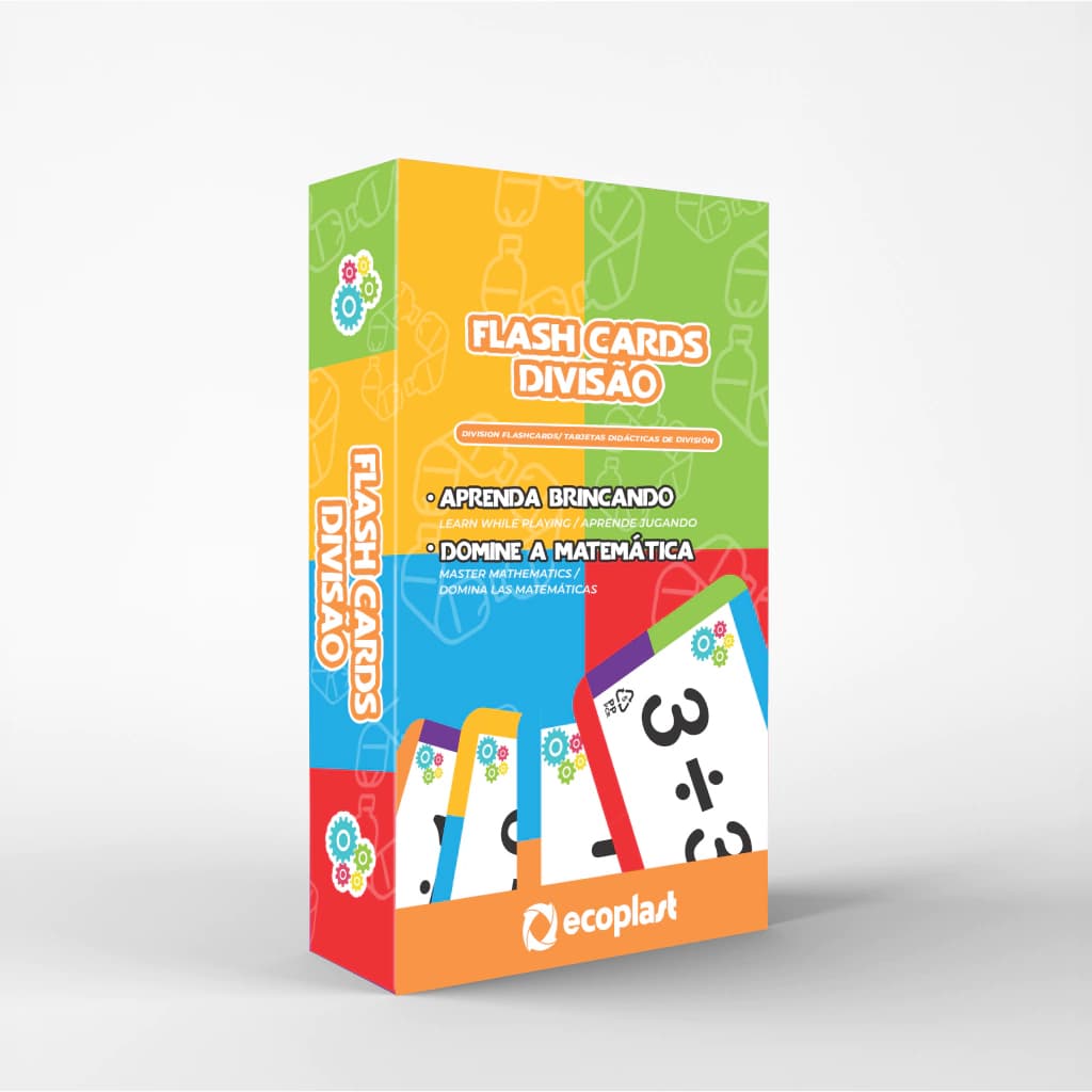 Flash Cards de Divisão Jogo Educativo Pedagógico Infantil Material Escolar