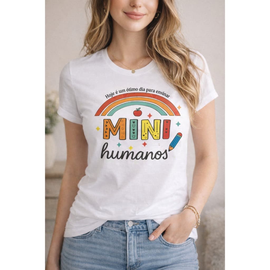 Camiseta Professores, educadores, otimo dia pra educar mini humanos