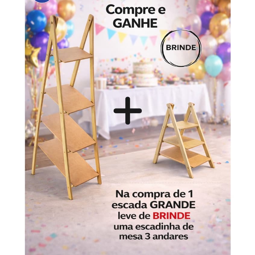 Escada Escadinha de chão Porta Doces Festa Brigadeiro MAIS BRINDE