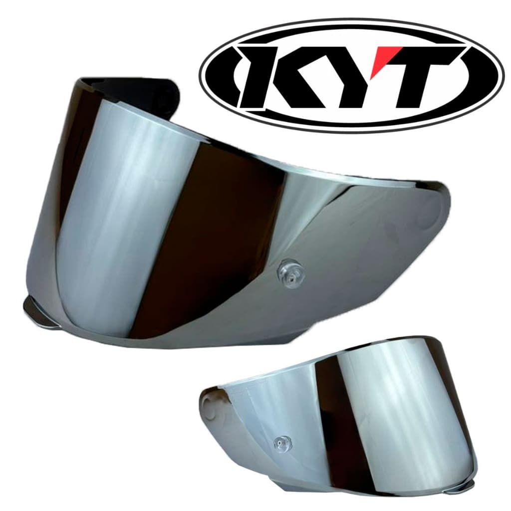 viseira capacete KYT TT Course Cromada Espelhada Nova