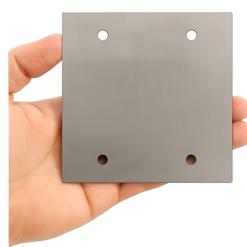 2 TAMPAS CEGAS DE TOMADA EM INOX 11x11