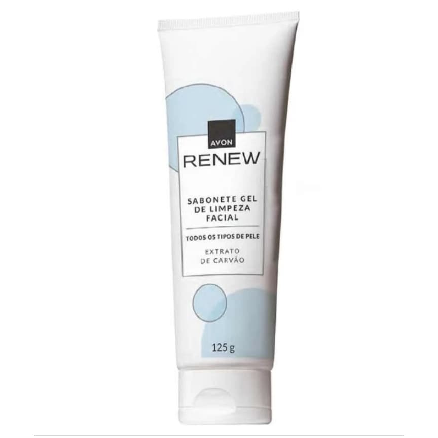 AVON RENEW SABONETE  DE LIMPEZA FACIAL TODOS TIPOS DE PELES  EXTRATO DE CARVAO 125g