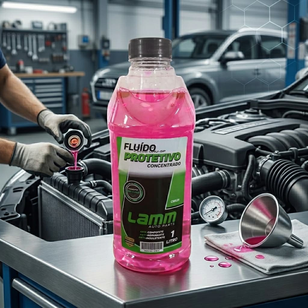 Aditivo Radiador Rosa Concentrado 1L Lamm – Fluido Arrefecimento Anti Ferrugem Superaquecimento
