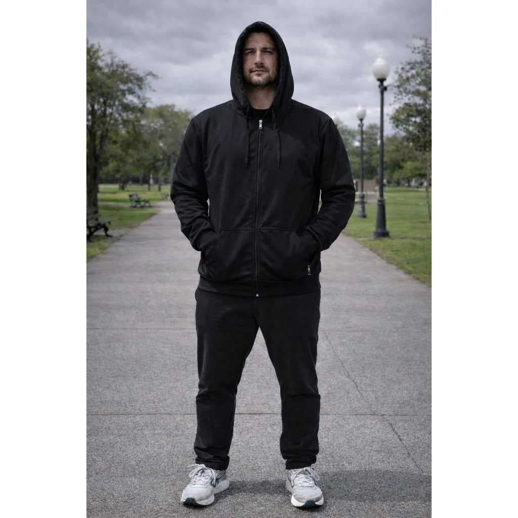 Blusa de Frio Masculina  com Capuz e Zíper – Casual e Esportiva