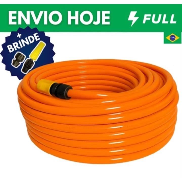 Mangueira de Jardim Super flexivel e  de Boa Qualidade Laranja 10Metros