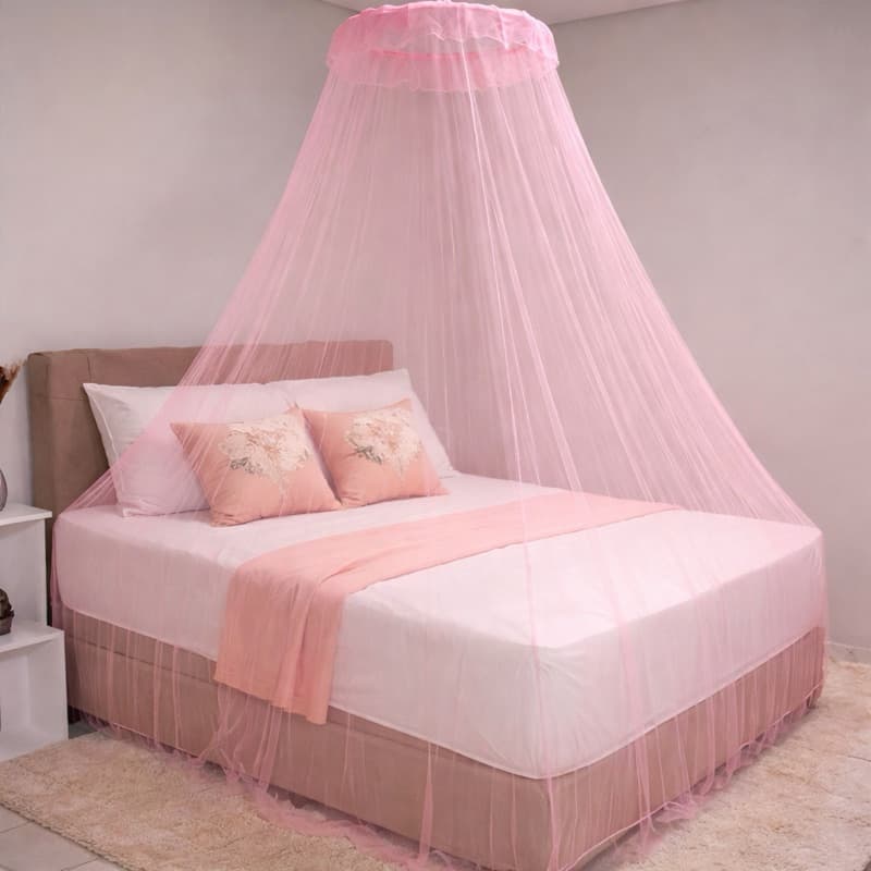 Mosquiteiro Teto•Simples Casal com Elástico •Renda Volta ao Mundo – Proteção e Elegância• Envio rápido ✅🚚