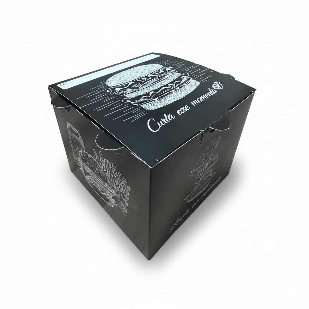 Caixa Box GG Embalagem para Hambúrguer Artesanal - 50 unidades