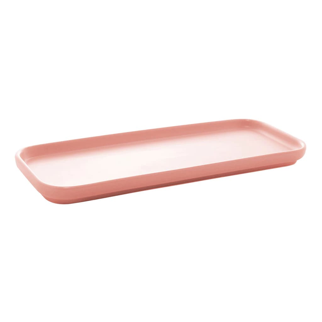 Cj.2 Travessas Porcelana Nordica Rosa Matt 31x13x3cm
