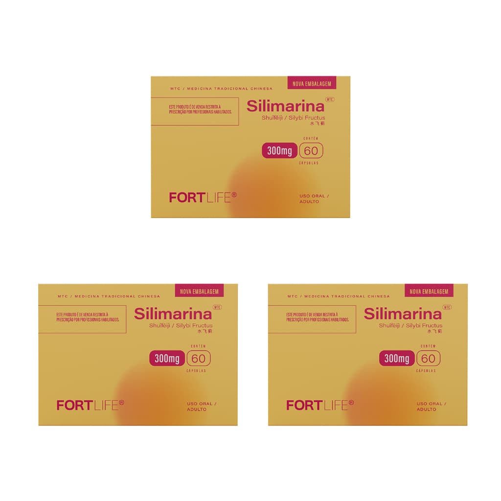 Kit Silimarina 3cx 300mg 60 Cápsulas FORTLIFE